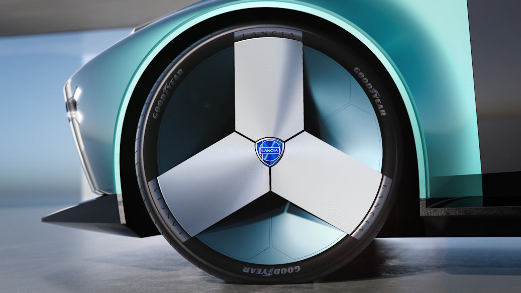 Lancia concept car wears Goodyear tyres