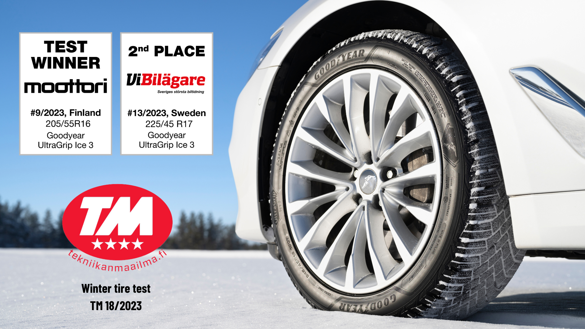 Goodyear UltraGrip Ice 3 gets Nordic winter tyre test plaudits