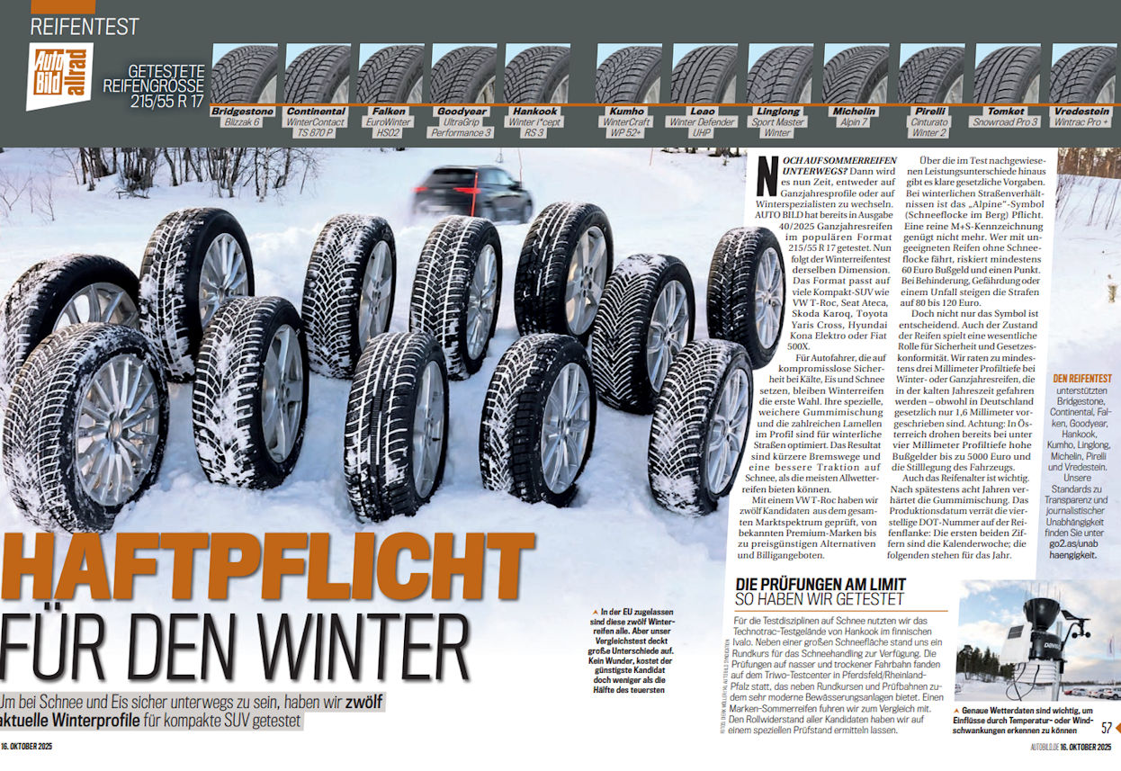 Auto Bild allrad tests 12 SUV winter tyres